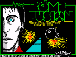 Bombfusion title screen for ZX Spectrum